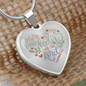 There is no one holy like the lord Heart Necklace