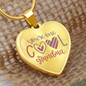 You're One Cool Grandma Heart Necklace Silver or Gold Color.