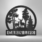 Cabin Life Deer In the Woods Wall Decor Metal Sign