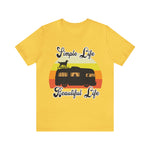 Load image into Gallery viewer, Simple Life, Beautiful Life RV Adventure Graphic Tee - Unisex Cotton T-Shirt for Outdoor Enthusiasts
