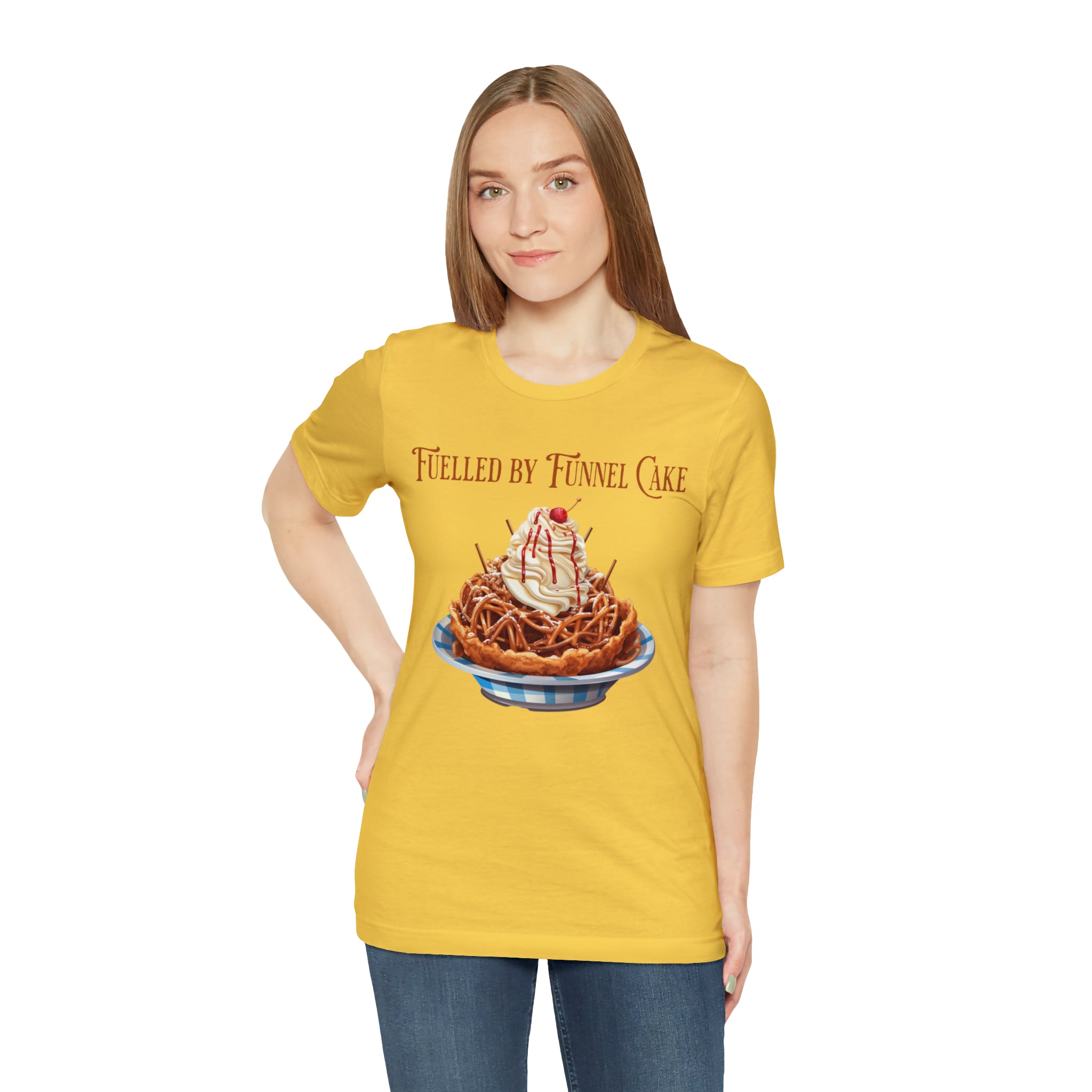 Fuelled By Funnel Cake Theme Park Themed Graphic Shirt