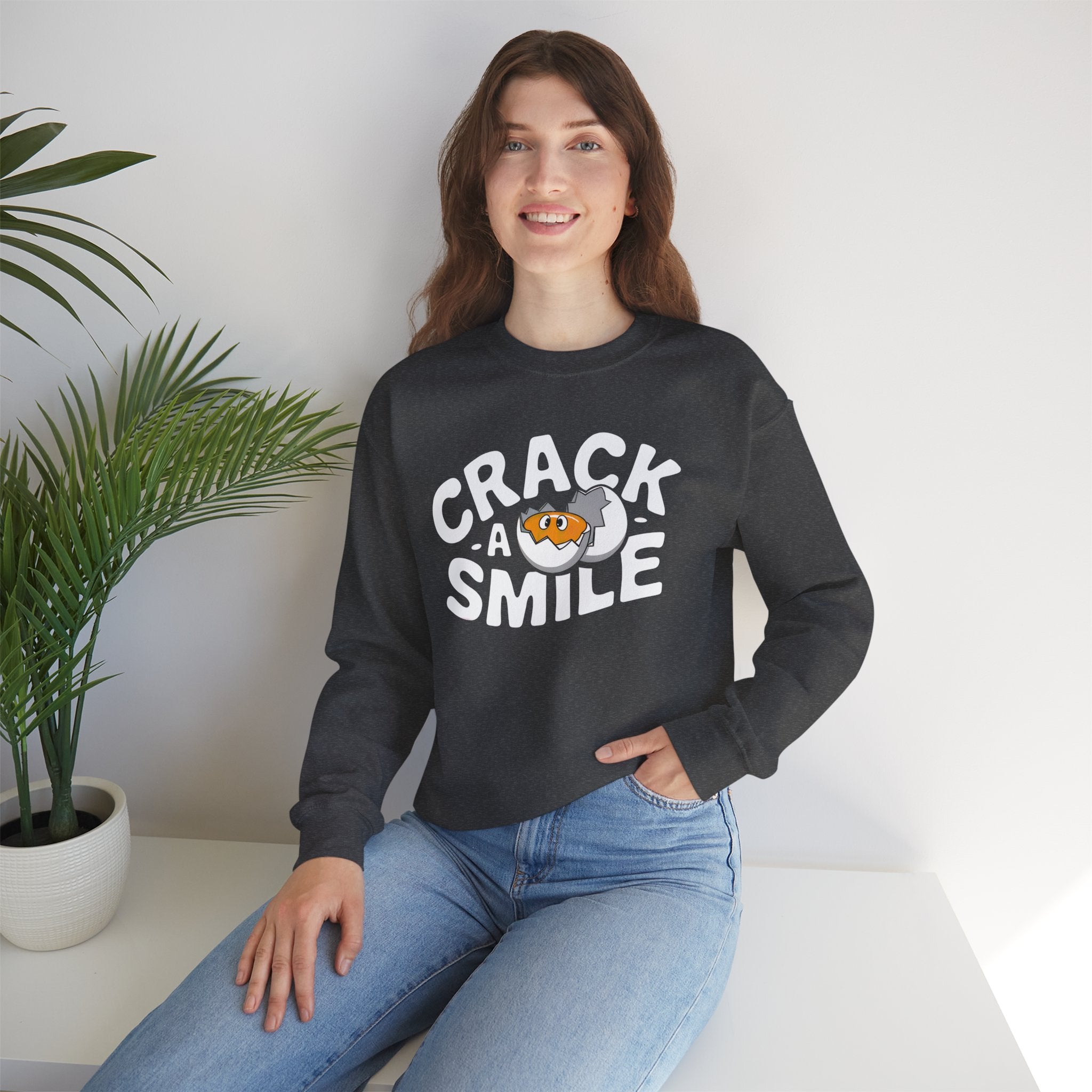 Funny Egg Crack a Smile Unisex Sweatshirt