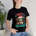 Load image into Gallery viewer, Yappy Holidays Christmas T-shirt For Dog Owners
