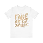 Load image into Gallery viewer, Saw Shadows Fake Artist Design On Shirt
