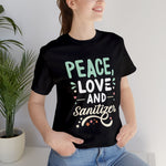 Load image into Gallery viewer, Peace Love &amp; Sanitizer Holiday Shirt
