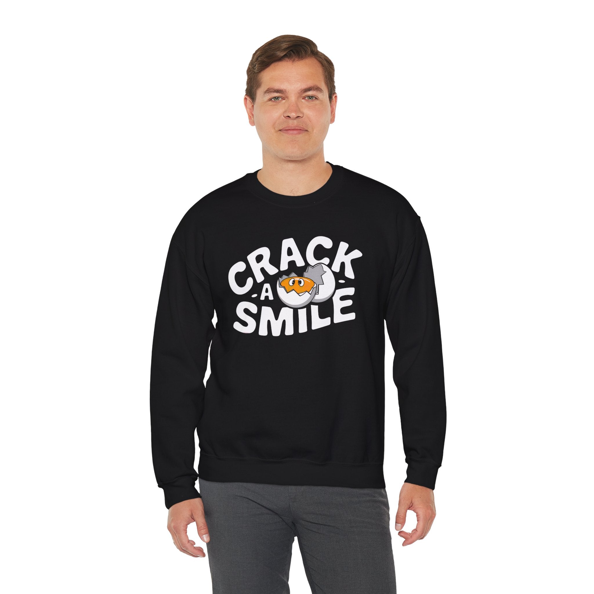 Funny Egg Crack a Smile Unisex Sweatshirt