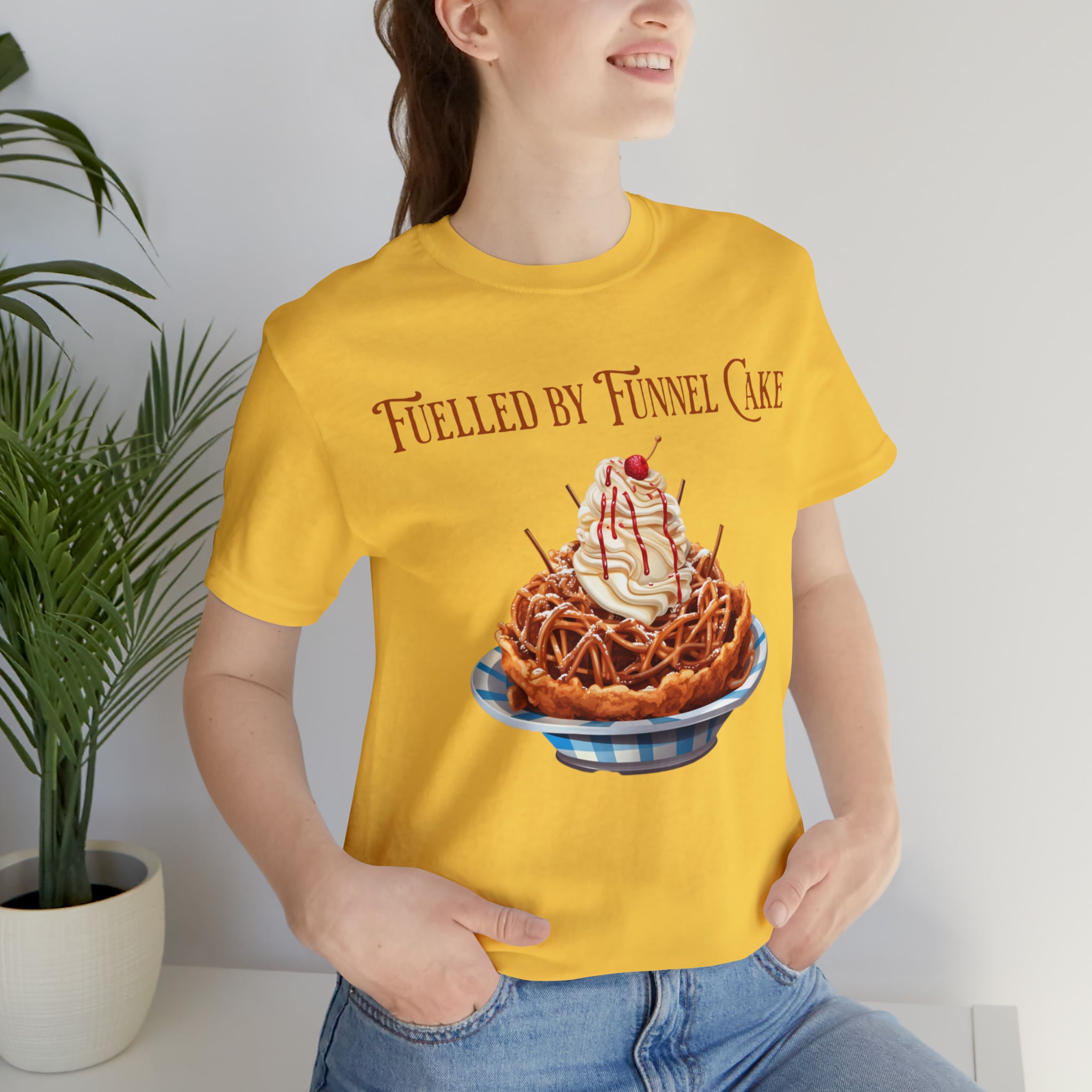 Fuelled By Funnel Cake Theme Park Themed Graphic Shirt