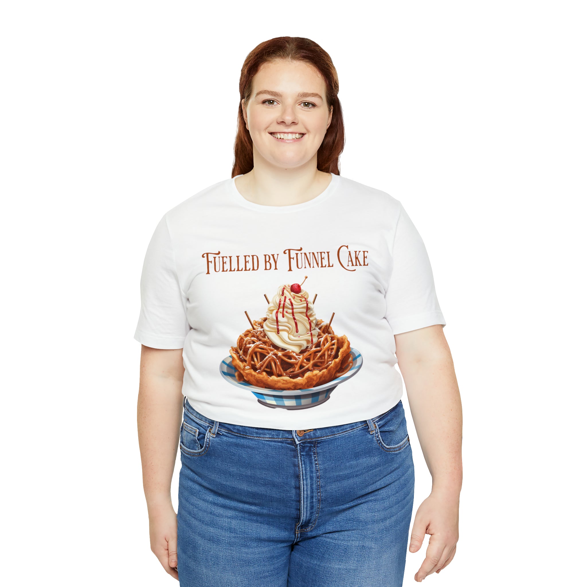 Fuelled By Funnel Cake Theme Park Themed Graphic Shirt