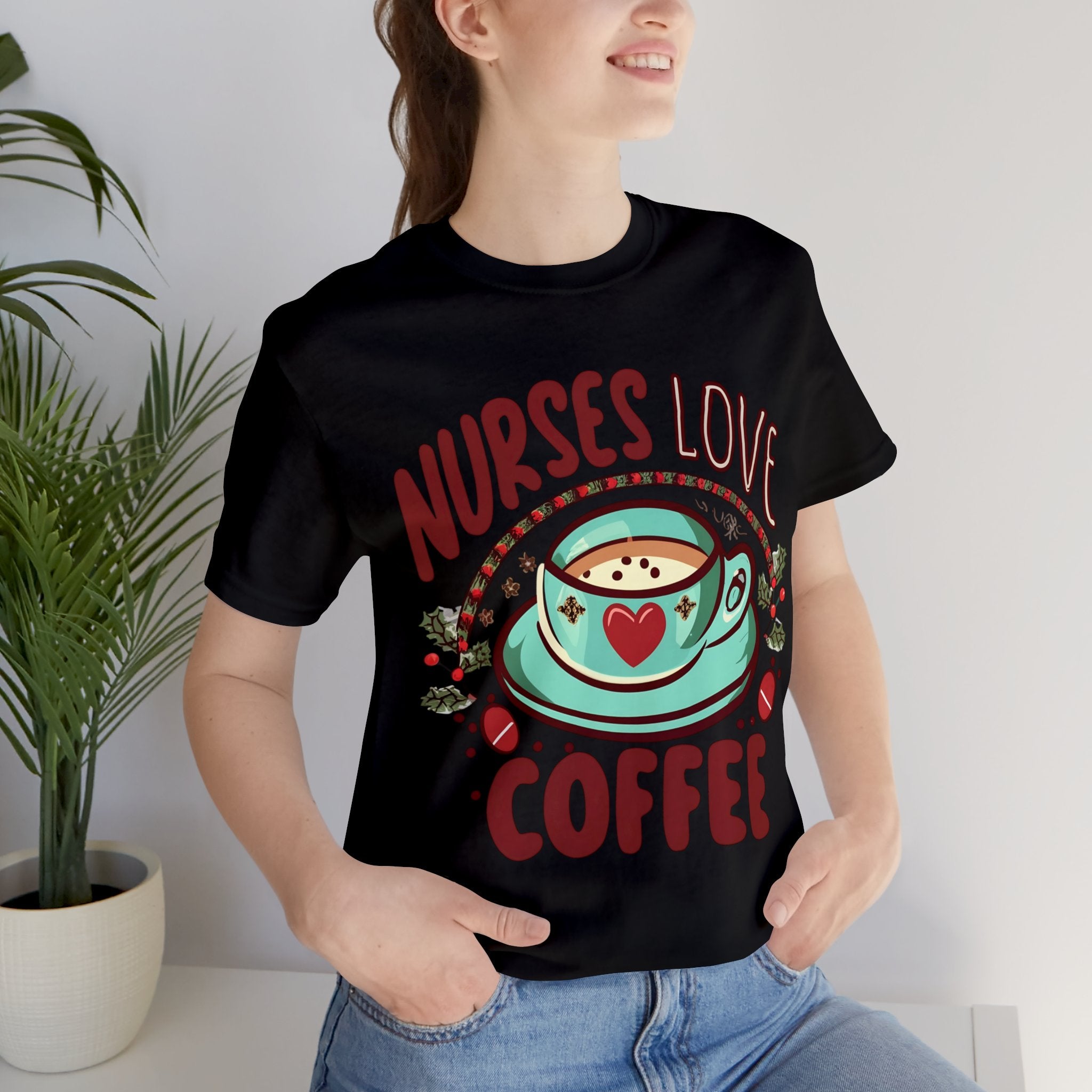 Nurses Love Coffee Christmas Shirt