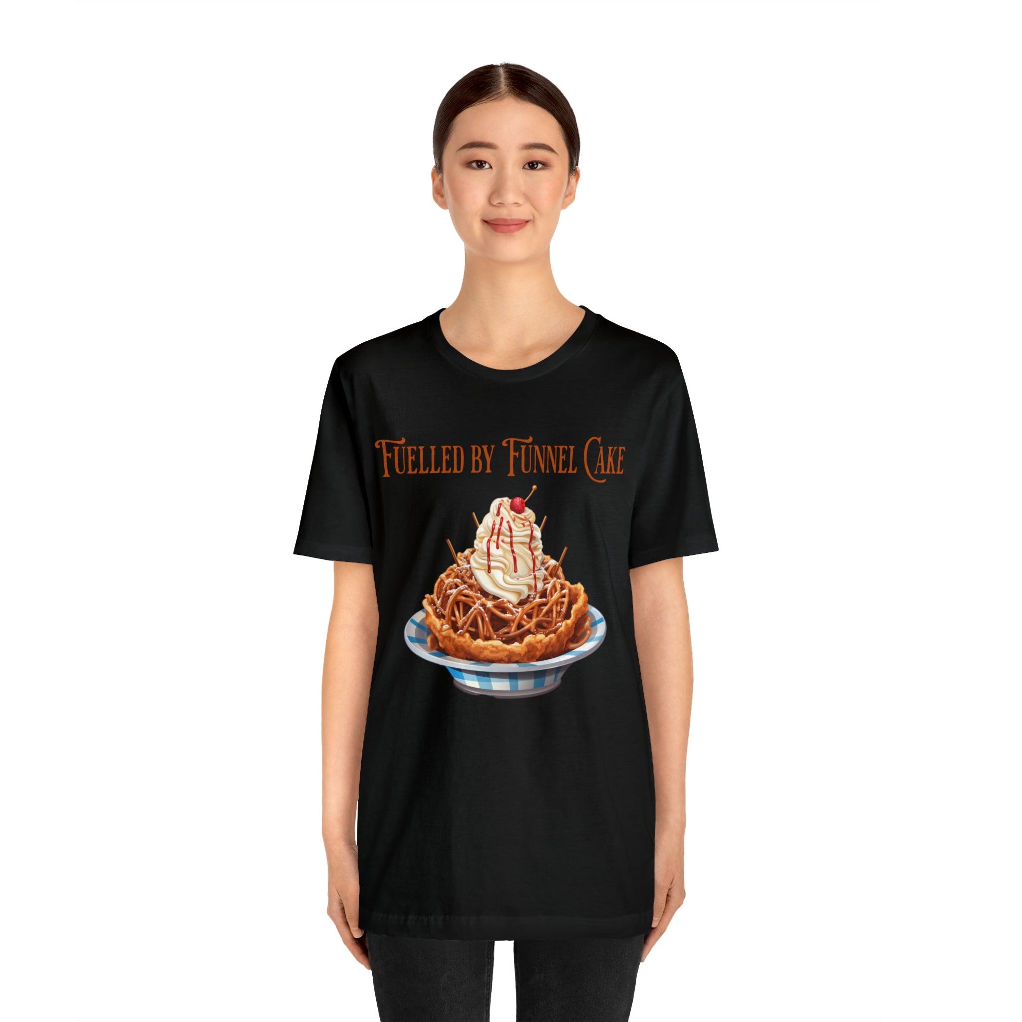 Fuelled By Funnel Cake Theme Park Themed Graphic Shirt