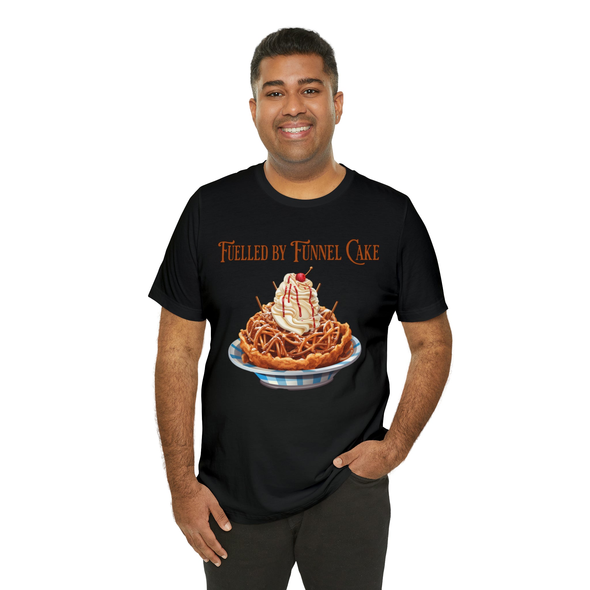 Fuelled By Funnel Cake Theme Park Themed Graphic Shirt