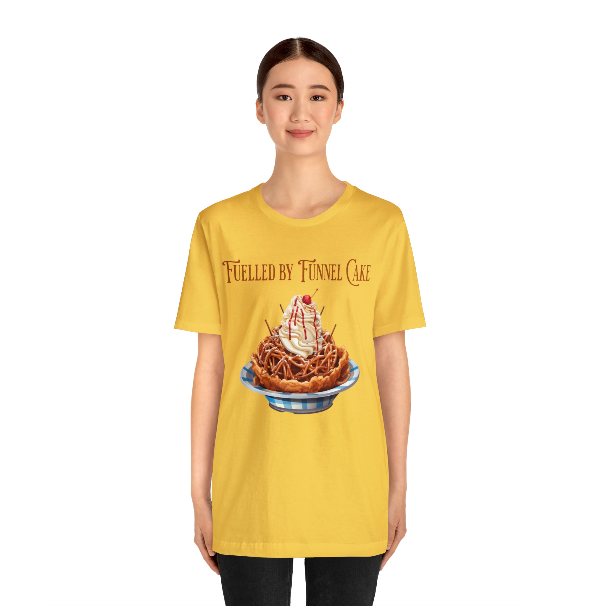 Fuelled By Funnel Cake Theme Park Themed Graphic Shirt