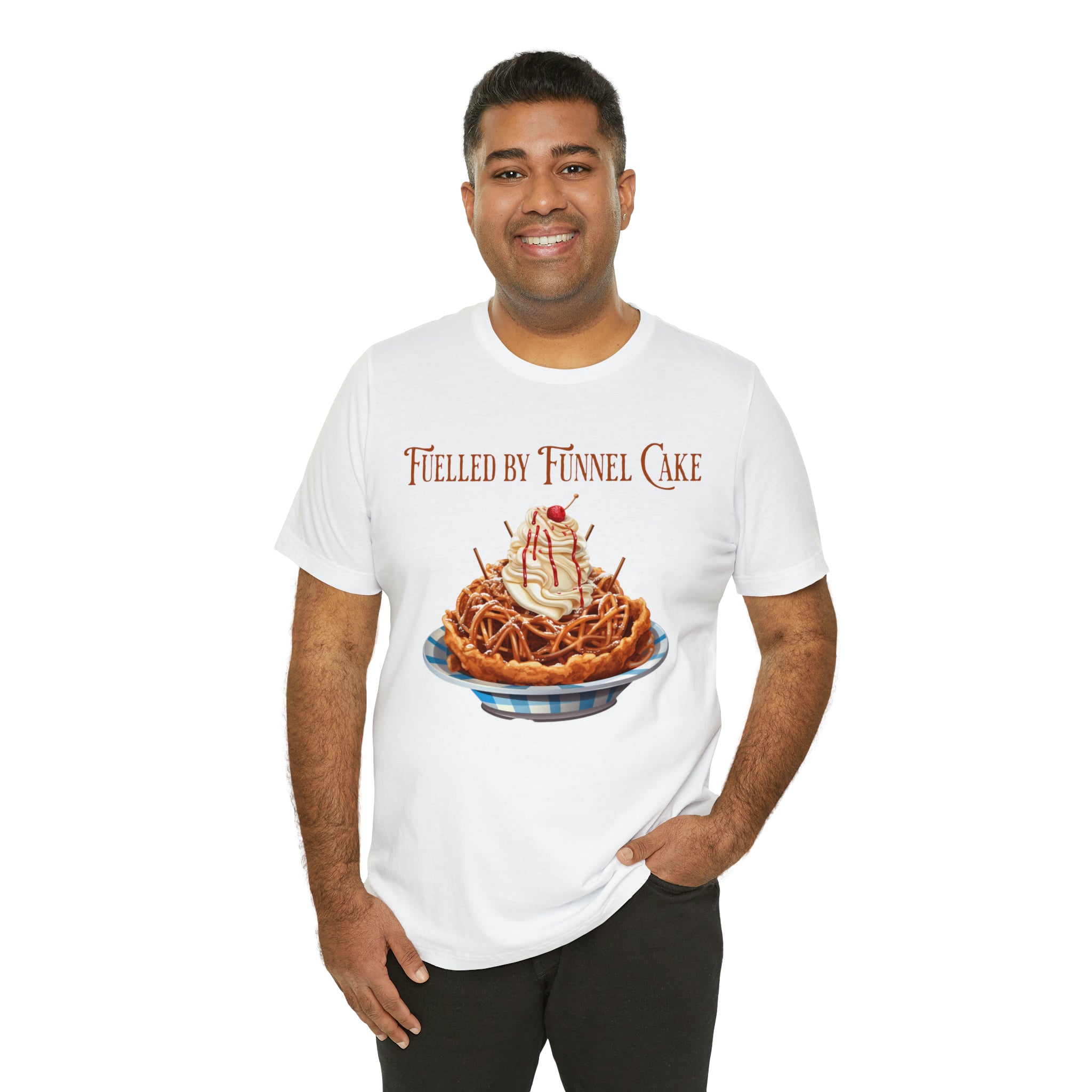 Fuelled By Funnel Cake Theme Park Themed Graphic Shirt