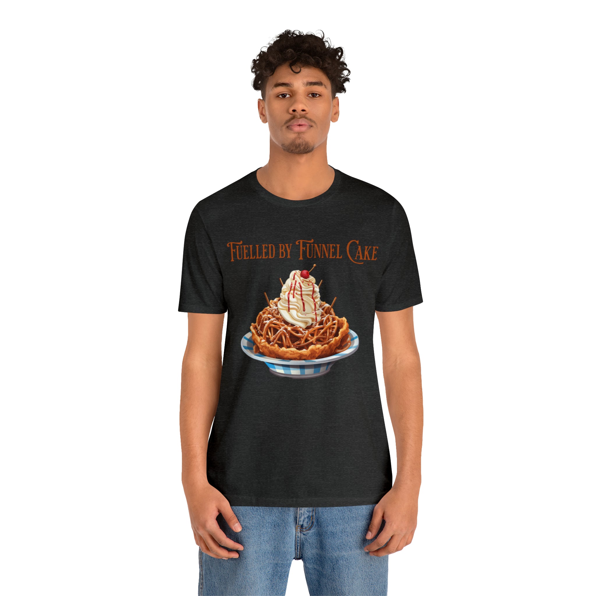 Fuelled By Funnel Cake Theme Park Themed Graphic Shirt