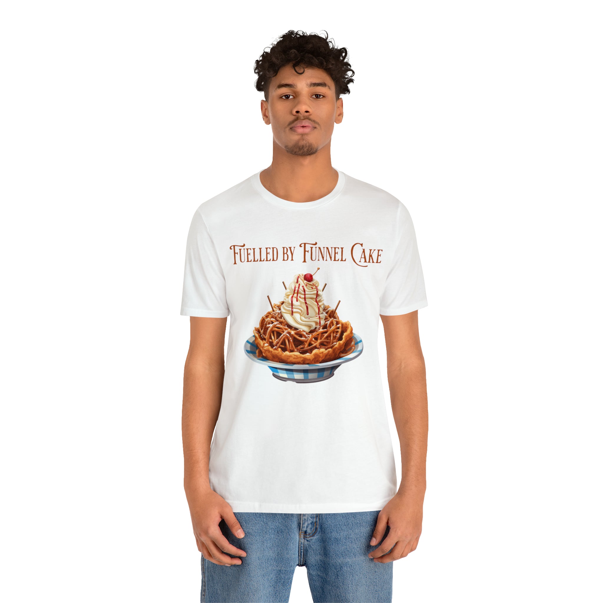 Fuelled By Funnel Cake Theme Park Themed Graphic Shirt