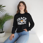 Load image into Gallery viewer, Funny Egg Crack a Smile Unisex Sweatshirt
