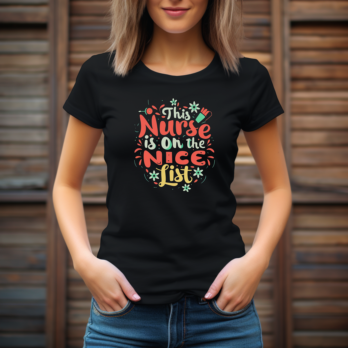 Christmas This Nurse Is On The Nice List Shirt