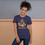 Load image into Gallery viewer, Happy Halloween Witch And Pumpkins t-shirt

