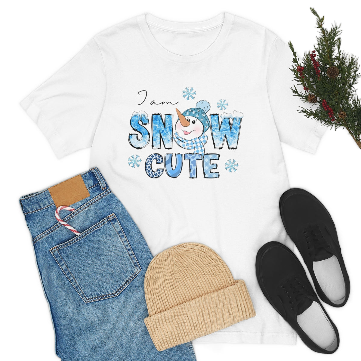 I am snow cute snowman shirt