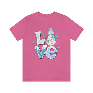 Love Snow Winter Holiday Snowman Shirt