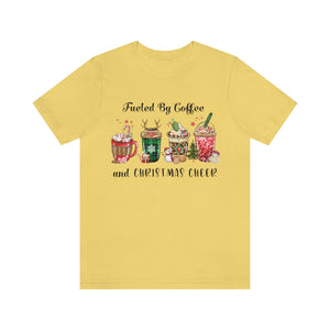 Fueled By Coffee And Christmas Cheer Tee - Adult Graphic Shirts