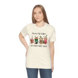 Fueled By Coffee And Christmas Cheer Tee - Adult Graphic Shirts