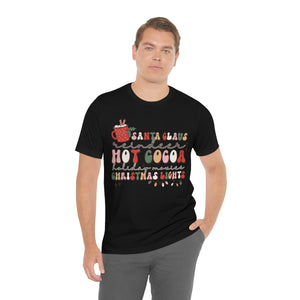 Santa Claus Hot Cocoa And Christmas Lights Shirt