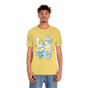 Love Snow Winter Holiday Snowman Shirt