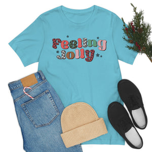 Feeling Jolly Plaid Design  Holiday Christmas Shirt