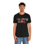 Load image into Gallery viewer, Feeling Jolly Plaid Design  Holiday Christmas Shirt
