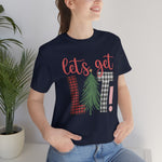 Load image into Gallery viewer, Lets Get Lit Plaid Design Christmas Tree Shirt
