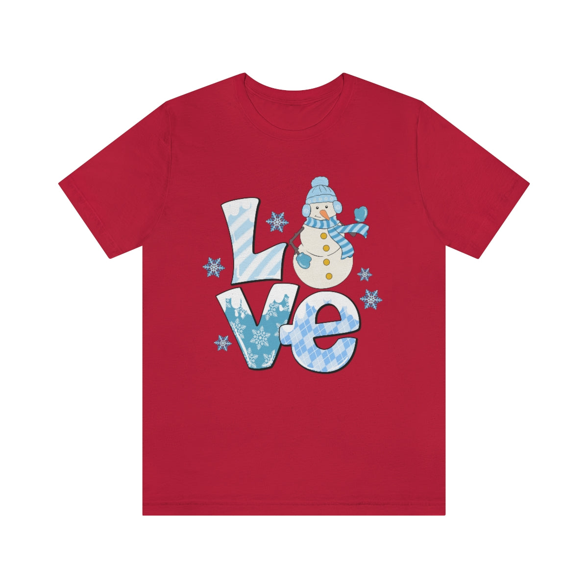 Love Snow Winter Holiday Snowman Shirt