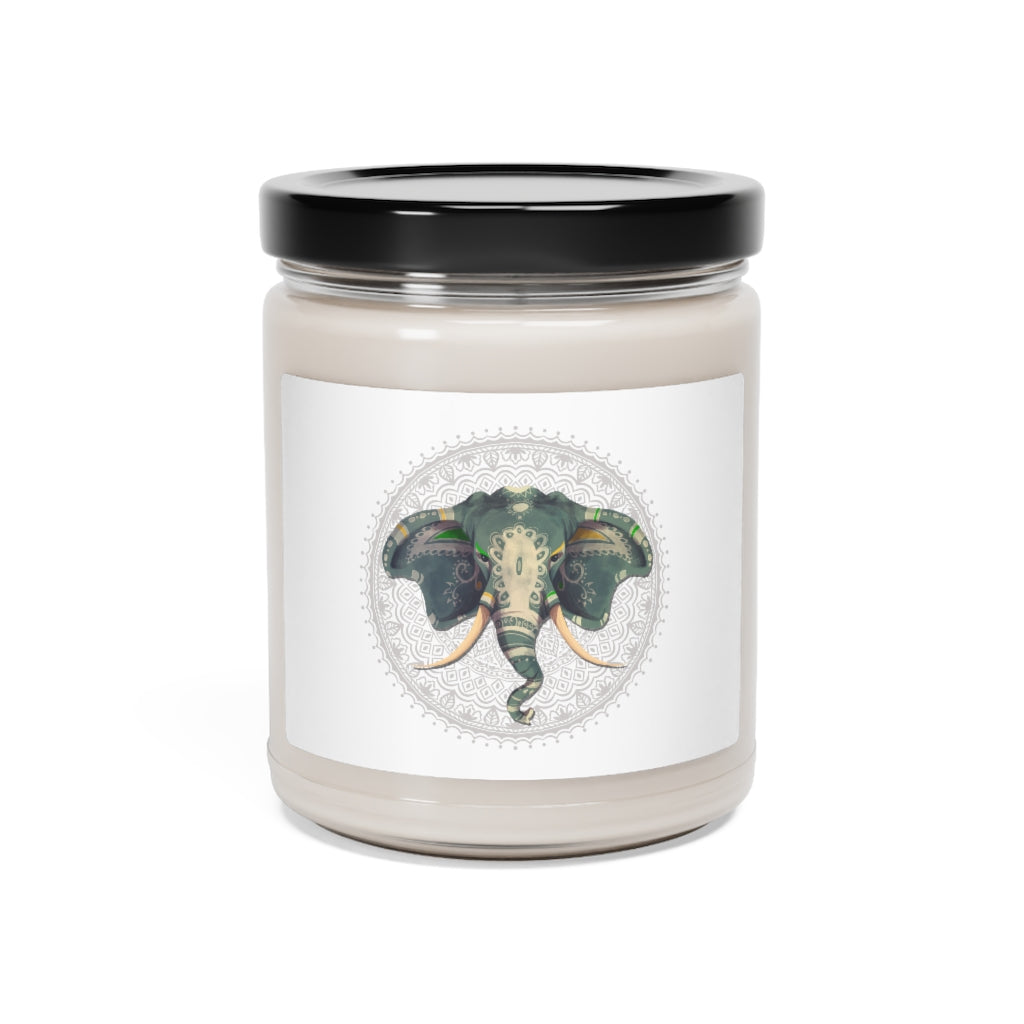 Meditation Elephant Head Scented Soy Candle, 9oz