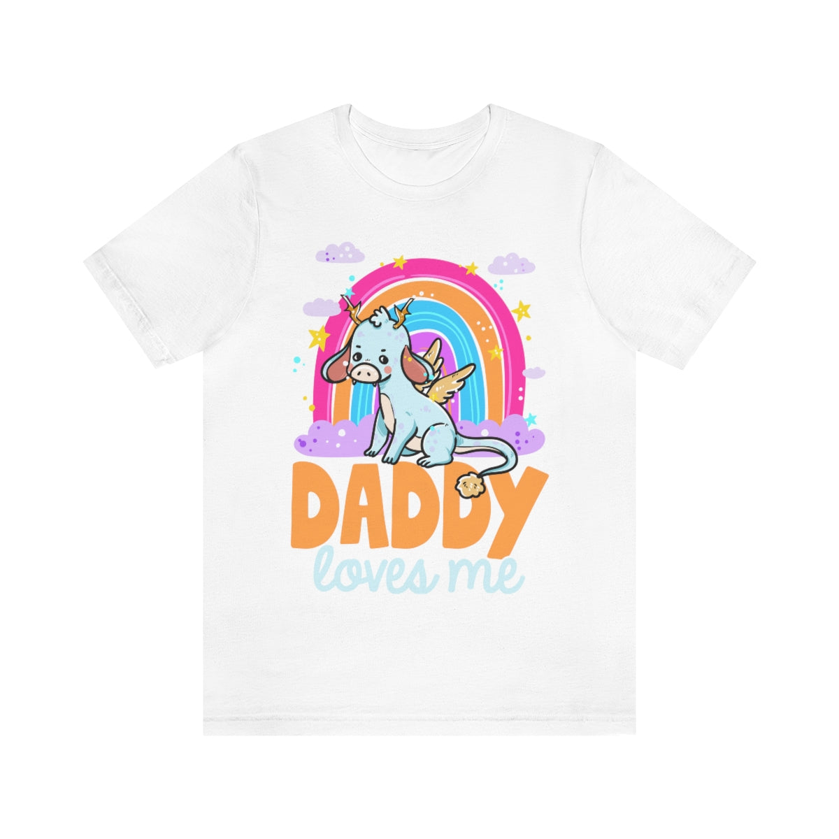 Daddy Loves Me Unicorn Rainbow Shirt For Adult Women