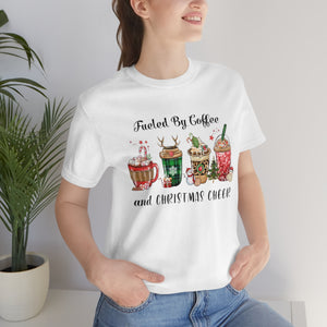 Fueled By Coffee And Christmas Cheer Tee - Adult Graphic Shirts