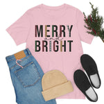 Load image into Gallery viewer, Merry &amp; Bright Plaid Design Christmas Shirt
