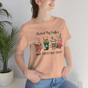 Fueled By Coffee And Christmas Cheer Tee - Adult Graphic Shirts