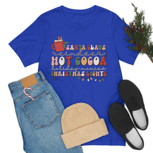 Santa Claus Hot Cocoa And Christmas Lights Shirt