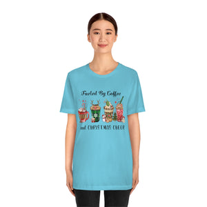 Fueled By Coffee And Christmas Cheer Tee - Adult Graphic Shirts