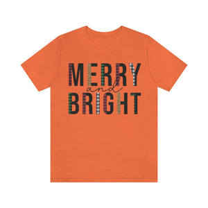 Merry & Bright Plaid Design Christmas Shirt