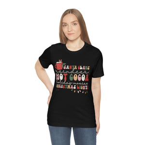 Santa Claus Hot Cocoa And Christmas Lights Shirt