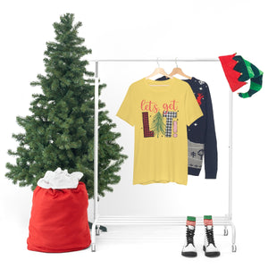 Lets Get Lit Plaid Design Christmas Tree Shirt