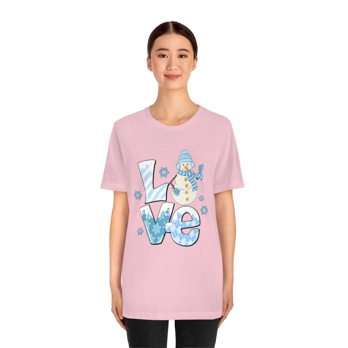 Love Snow Winter Holiday Snowman Shirt