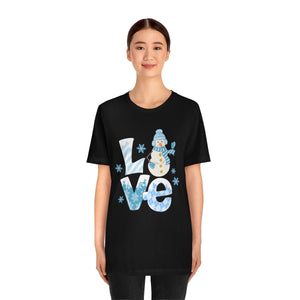 Love Snow Winter Holiday Snowman Shirt