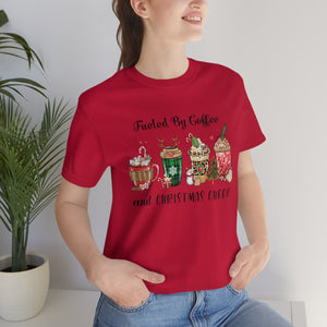 Fueled By Coffee And Christmas Cheer Tee - Adult Graphic Shirts