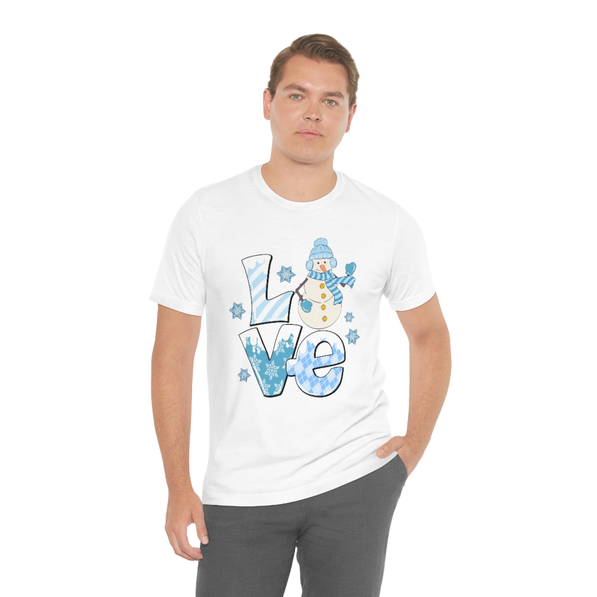 Love Snow Winter Holiday Snowman Shirt