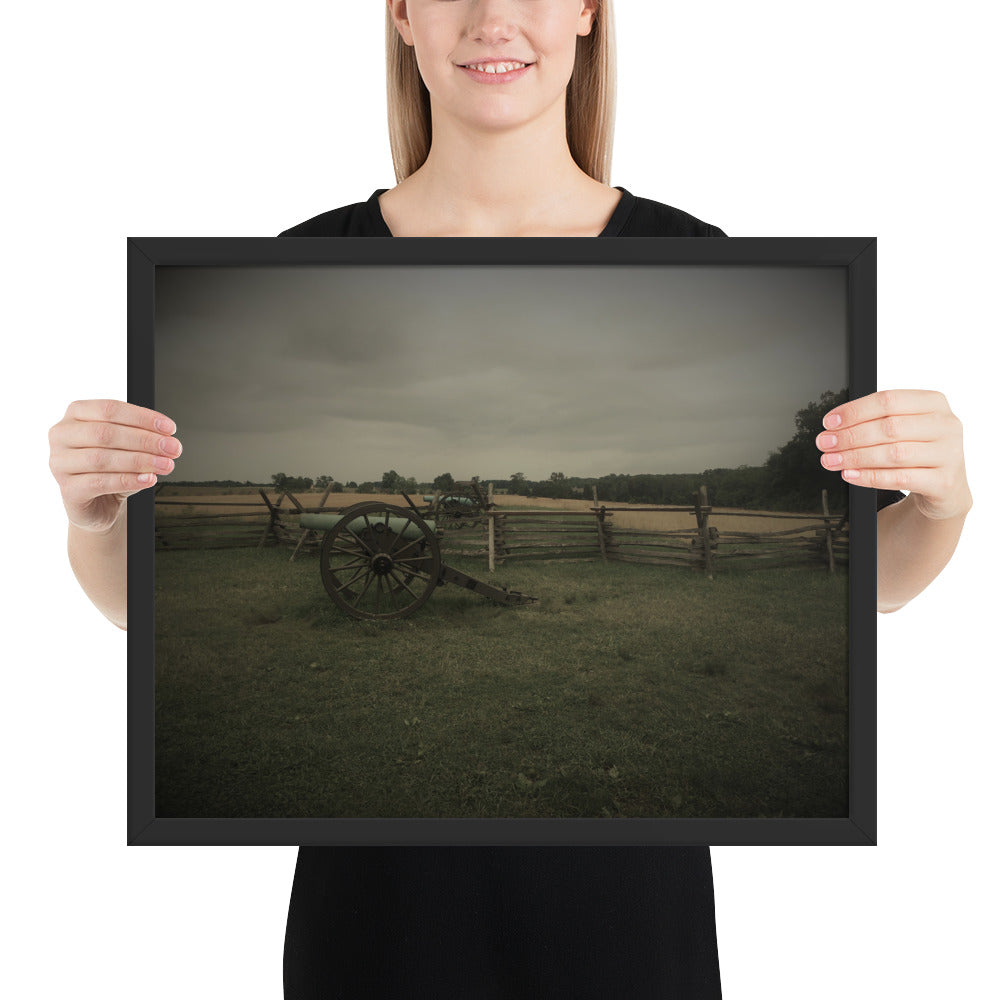 Gettysburg Field Cannons Framed poster