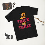 Load image into Gallery viewer, Trick Or Treat Short-Sleeve With Witches Hat T-Shirt
