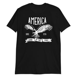 America Independence Day Short-Sleeve Unisex T-Shirt - 4th of July Tee - Freedom Eagle America Shirt