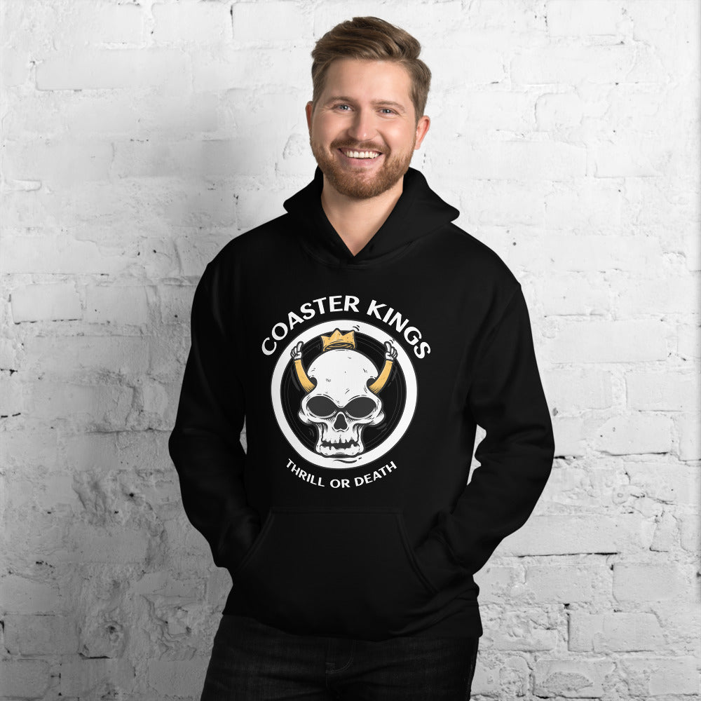 Coaster Kings Crowned Skull King Thrill Or Death Hoodie For Adults